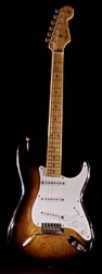 Fender Stratocaster. Seriennummer 0100, also wohl eine der ersten die verkauft wurde